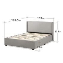 Zinus Maddon Double Upholstered Gas Lift Bed Frame Light Grey AU-FPPST1-12D hero image