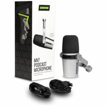 Shure Motiv MV7 Podcast Microphone Silver SHR-MV7-S hero image