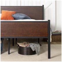 Zinus Double Tucker Bed Frame Metal & Bamboo Base Brown AU-FBOBH2-14D hero image