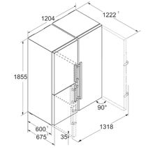 Liebherr 698L Side by Side Fridge with Ice Maker XRCSDH5266 hero image