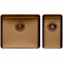Titan Large and Small Bowl Sink Cognac TSCG5228 hero image
