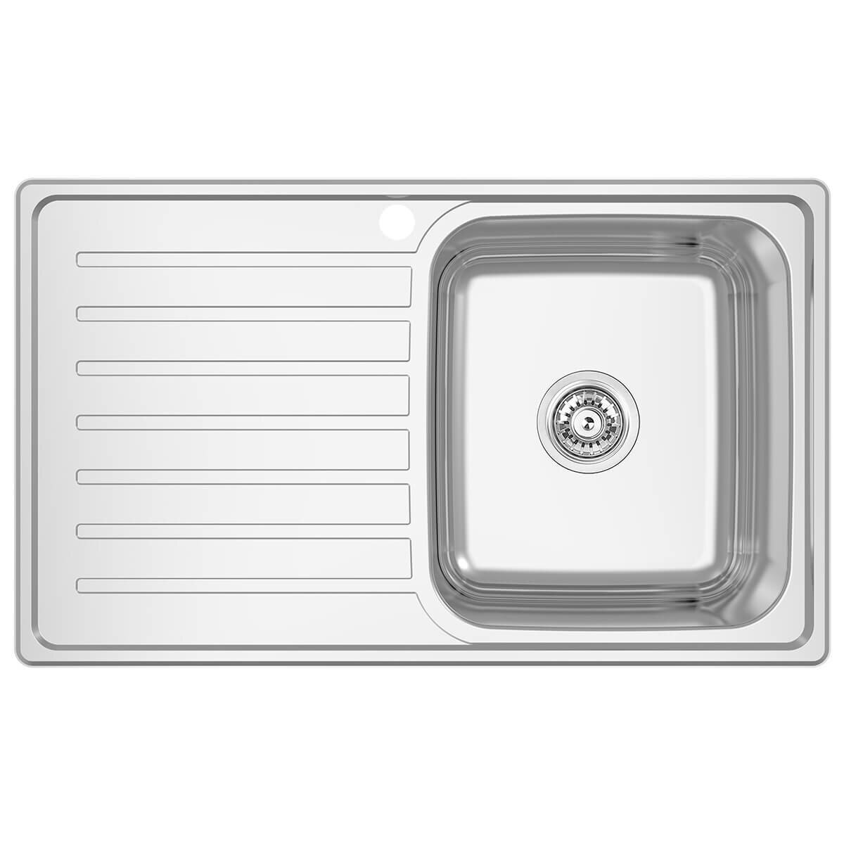 Abey EC Single Right Bowl Sink with Drainer EC100R hero image