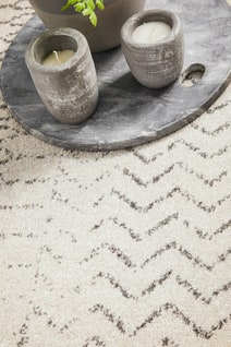 Rug Culture Chrome Large Silver & Off White Rug 290X200CM - CRO-HPR-SIL-290X200 hero image