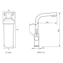 Puretec Z1-T3 Tripla T3 3-in-1 Hot and Cold Mixer Tap with Filter System hero image