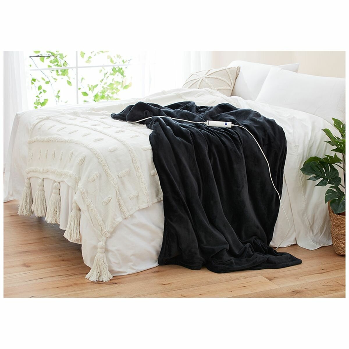 Dimplex Dream Easy Micro Fleece Heated Throw Charcoal DHDEHT