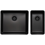 Titan Large and Small Bowl Sink Black Steel TSBS5228 hero image