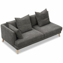 Kalona KYOTO Right Facing Extended Chaise Sofa Pewter WS-205-RCS-VILA-27 hero image