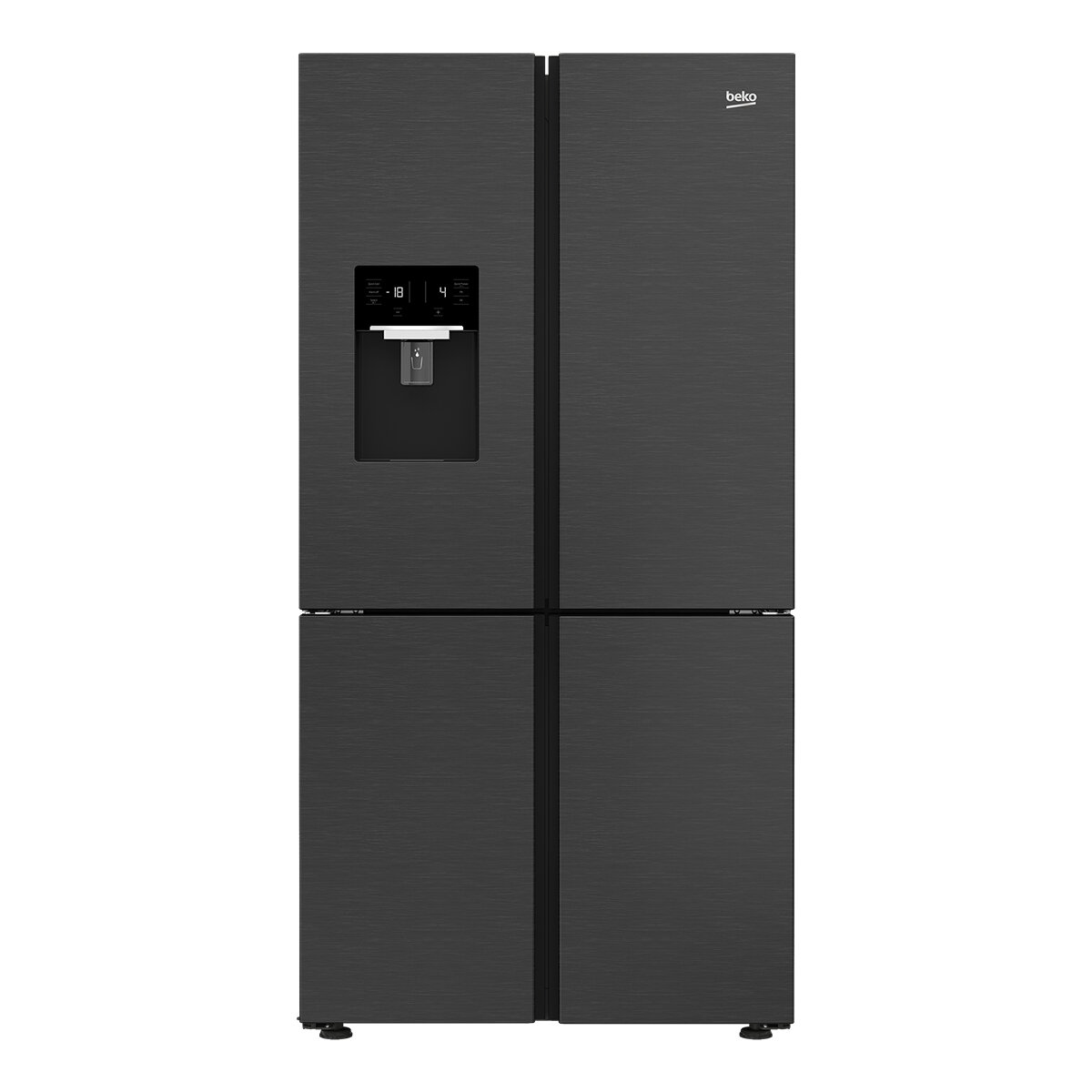 Beko 569L French Door Refrigerator with Water Dispenser and Automatic Ice Maker Dark Stainless Steel BFR569DDX hero image