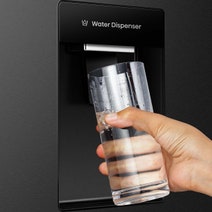 Hisense 541L PureFlat Side by Side Fridge with Non-Plumbed Water Dispenser Black HRSBS540BW hero image