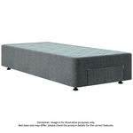 Sealy Spacesaver Front End Drawer Long Single Bed Base Charcoal SVF-CHA-SXL hero image