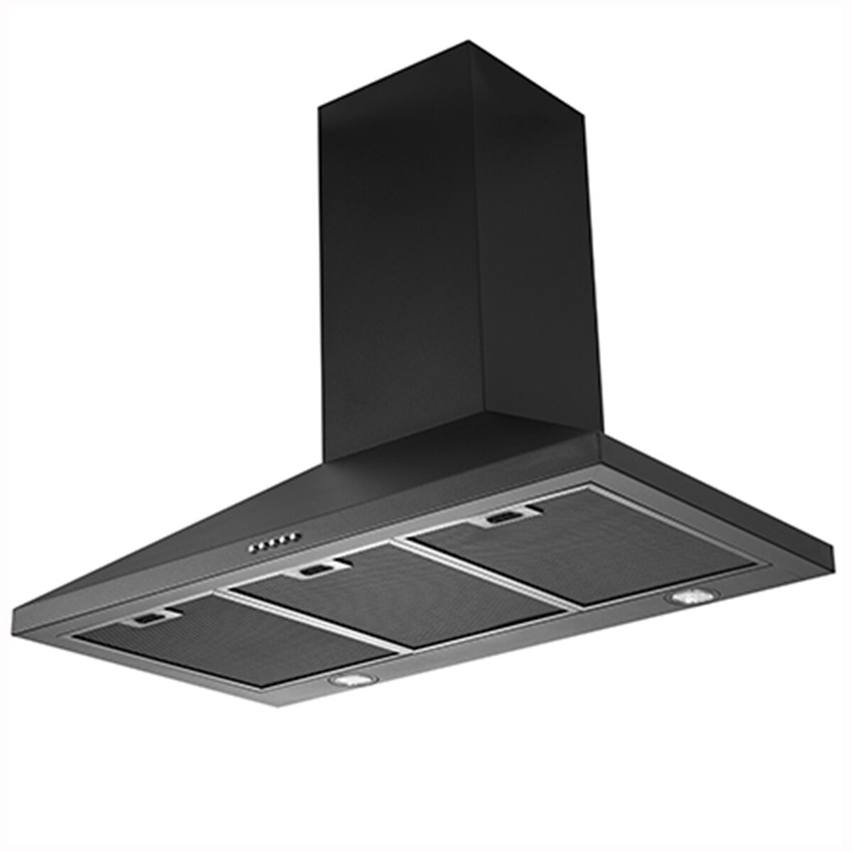Schweigen 90cm Wallmount Canopy Rangehood Matte Black TRI-900B hero image