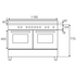 Bertazzoni 120cm Professional Dual Fuel Freestanding Red Oven with Griddle PRO126G2EROT image NaN