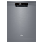 Haier 60cm Freestanding Dishwasher with Sanitise Satina Silver HDW15F1S1 hero image