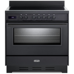 DeLonghi 90cm Deluxe Freestanding Induction Cooker Anthracite DEF1407INDMB hero image