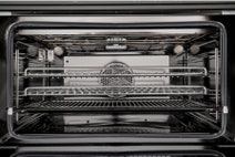 Bertazzoni 120cm Heritage Series 6 Burner + Griddle Plate Matte Black Dual Fuel Freestanding Oven HER126G2ENET hero image