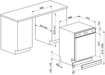 Smeg DWAU315X1 Under Bench Dishwasher hero image