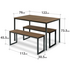 Zinus Louis 3 Piece Dining Set Brown AU-TS-4830 image NaN