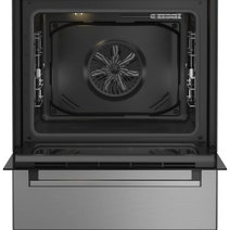 Beko 60cm Stainless Steel Freestanding Oven with Ceramic Cooktop BFCB60VMX hero image