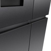 Hisense 640L PureFlex Quad Door Refrigerator with Non-Plumbed Ice and Water Dispenser Dark Stainless Steel HRCD640TBW hero image