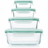 OXO Four Piece Smart Seal Glass Rectangular Container Set 48584 image NaN