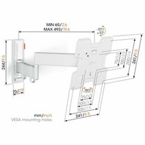 Vogel's Small Full Motion+ TV Mount - White TVM3245W hero image