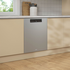 Haier 60cm Built Under Dishwasher with Steam Satina Silver HDW15U3S1 image NaN