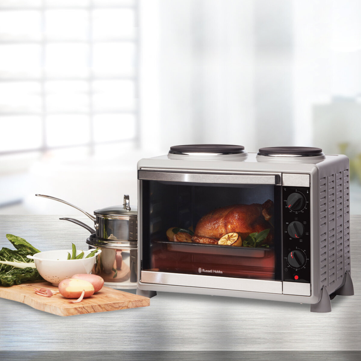 Russell Hobbs RHTOV2HP Benchtop Convection Oven with Cooktop