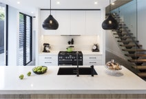 Falcon 90cm Kitchener Freestanding Dual Fuel Oven/Stove Black and Chrome KCH90DFFBL-CH hero image