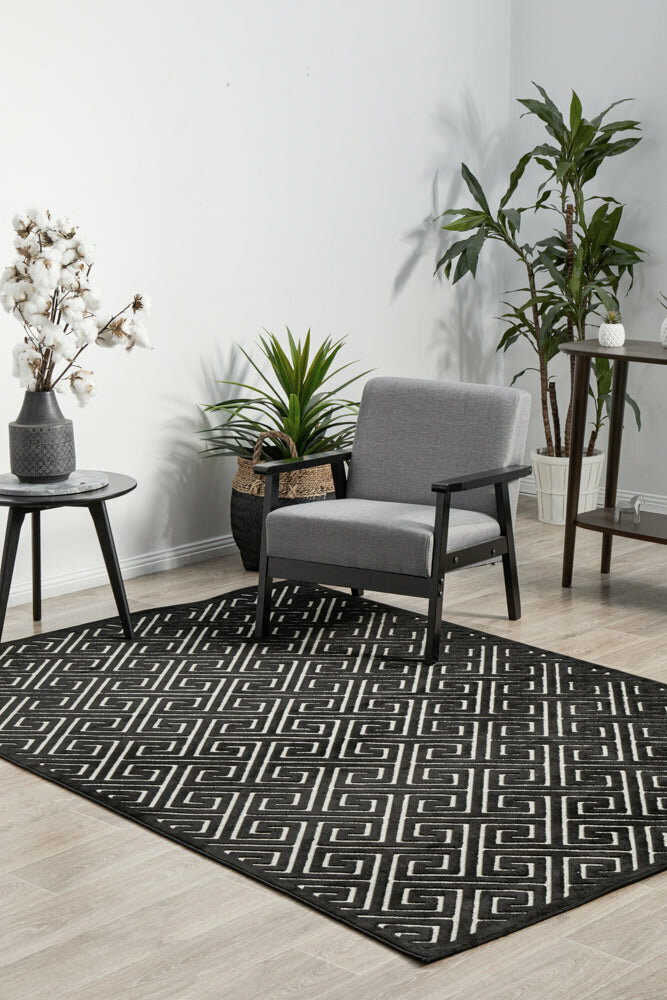 Rug Culture York Oversize Black & Natural Rug 400X300CM - YRK-ALIC-GLD-400X300 hero image