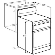 Westinghouse 54cm Freestanding White Stove/Oven WLG512WCH hero image