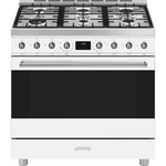 Smeg 90cm Classic Freestanding Dual Fuel White Stove CS9GMWHA2 hero image