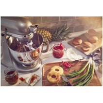 KitchenAid Artisan Stand Mixer and Pasta Roll Contour Silver 93499+90310 hero image