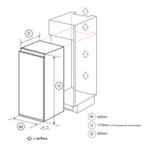 Artusi 280L Fully Integrated Refrigerator AINT5100 hero image