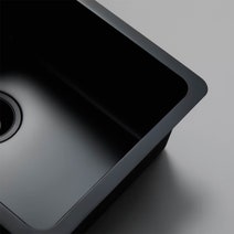 Titan Essentials 350mm & 350mm Double Bowl Kitchen Sink - Matte Black TSBS4040 hero image