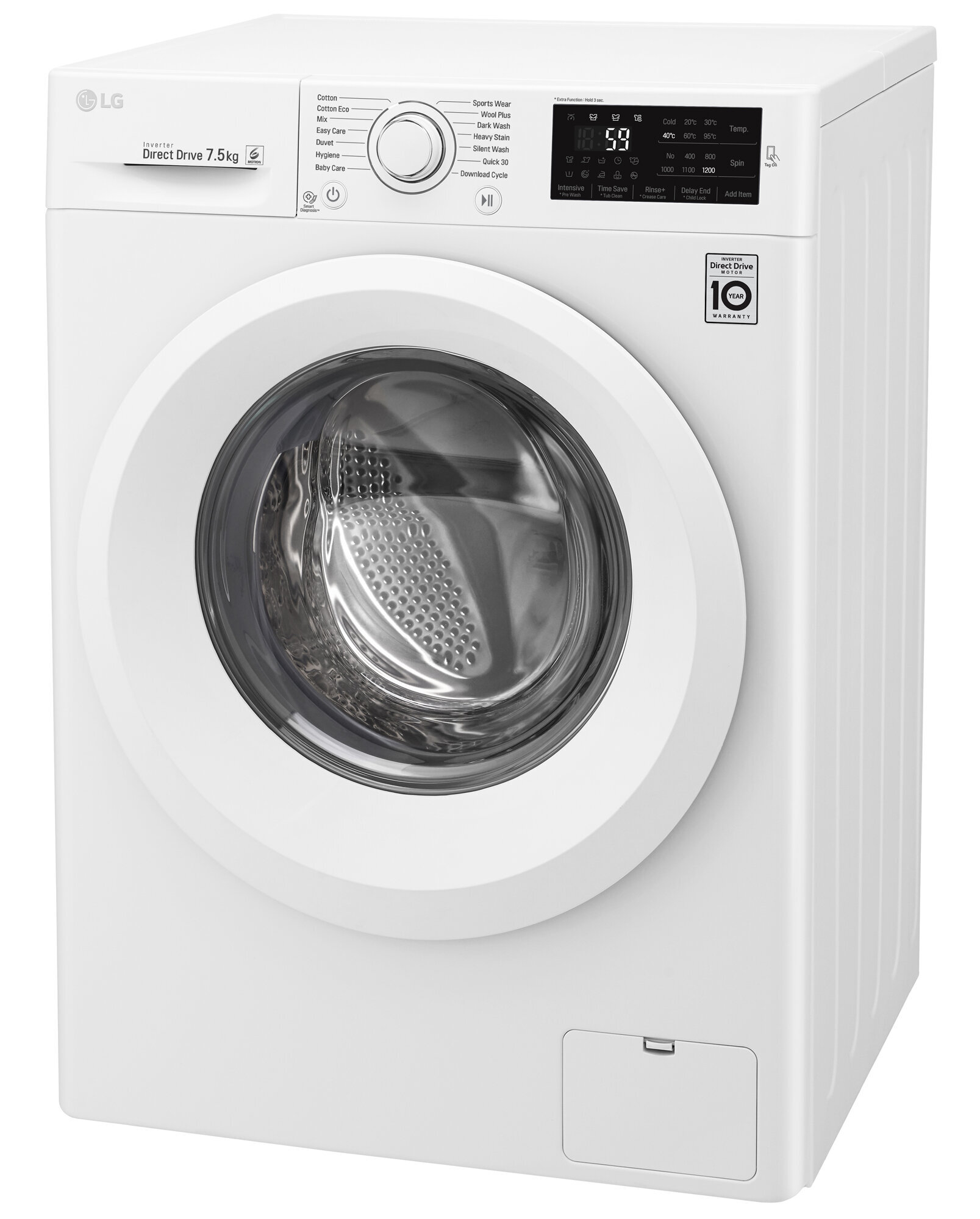 Lg 7.5 kg front on sale load washing machine wd1275tc5w