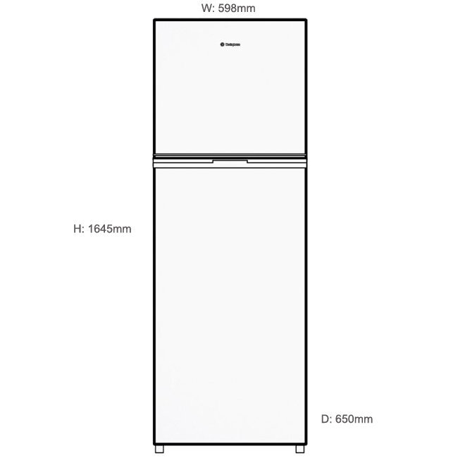 Westinghouse 340L Top Mount Fridge WTB3400WG hero image