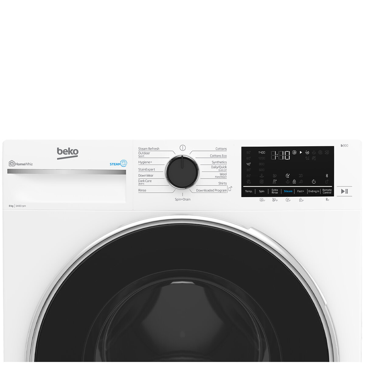 Beko 8kg Front Load Washing Machine with Steam BFLB8020W hero image