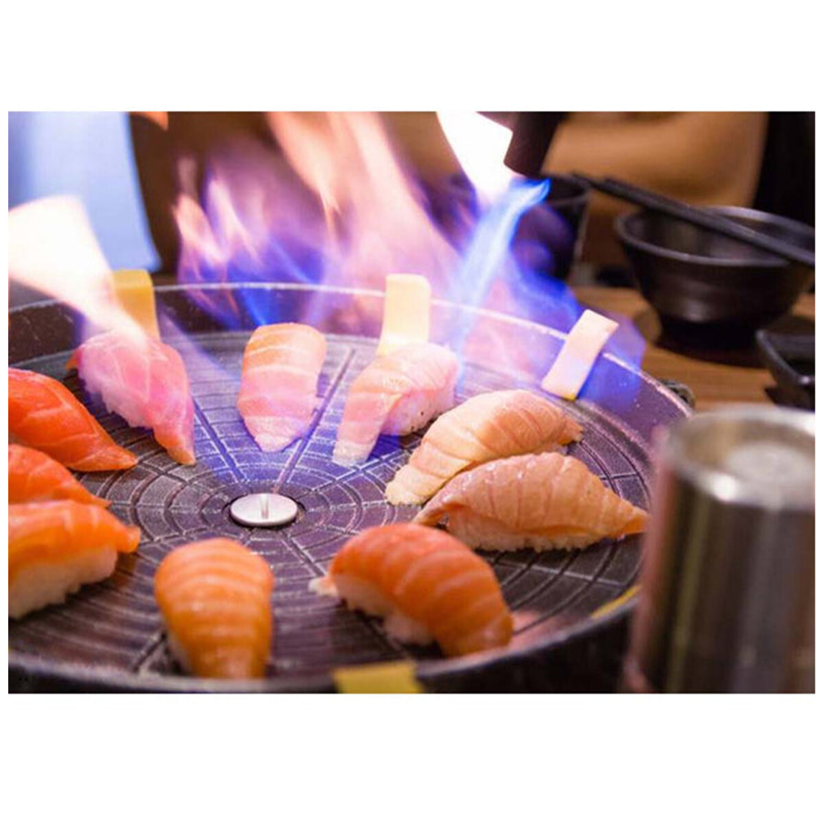 SOGA Barbecue Non-stick Grill Pan STONEBBQPLATEROUND hero image