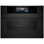 Siemens iQ700 60cm ecoClean Compact Oven with fullSteam Matte Black CS938GCM1 hero image