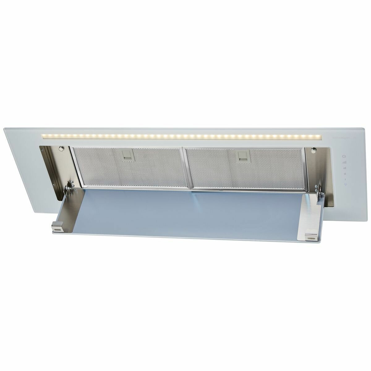 Schweigen 90cm White Glass Under Canopy Rangehood with ISO Drive ST Motor KLS-9GLASSTPAK hero image