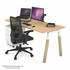 Jason.L 1400mm Quadro A Leg Maple Desk with Natural Leg White Cross Beam QDW1407.W.ME image NaN