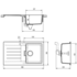 Abey D100R Schock Signus Single Bowl Sink with Drainer image NaN
