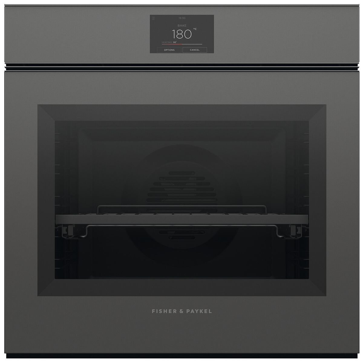 Fisher Paykel 60cm Series 9 Minimal Handleless Pyrolytic Oven-Grey Glass OB60SMPTNG1 hero image