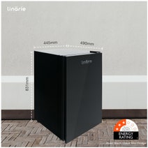 Linarie 91L Huez Black Glass Mini Fridge LK90TTBG hero image