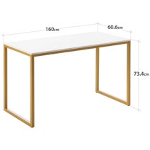 Zinus Home Office Computer Desk Gold 160cm AU-UTDDT1ZC-63G hero image