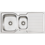 Oliveri Endeavour 1 and 1/2 Bowl Topmount Sink with Right Hand Drainer EE01 hero image