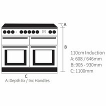 Falcon 110cm Nexus SE Induction Freestanding Electric Oven/Stove Slate and Chrome NEXSE110EISL-CH hero image