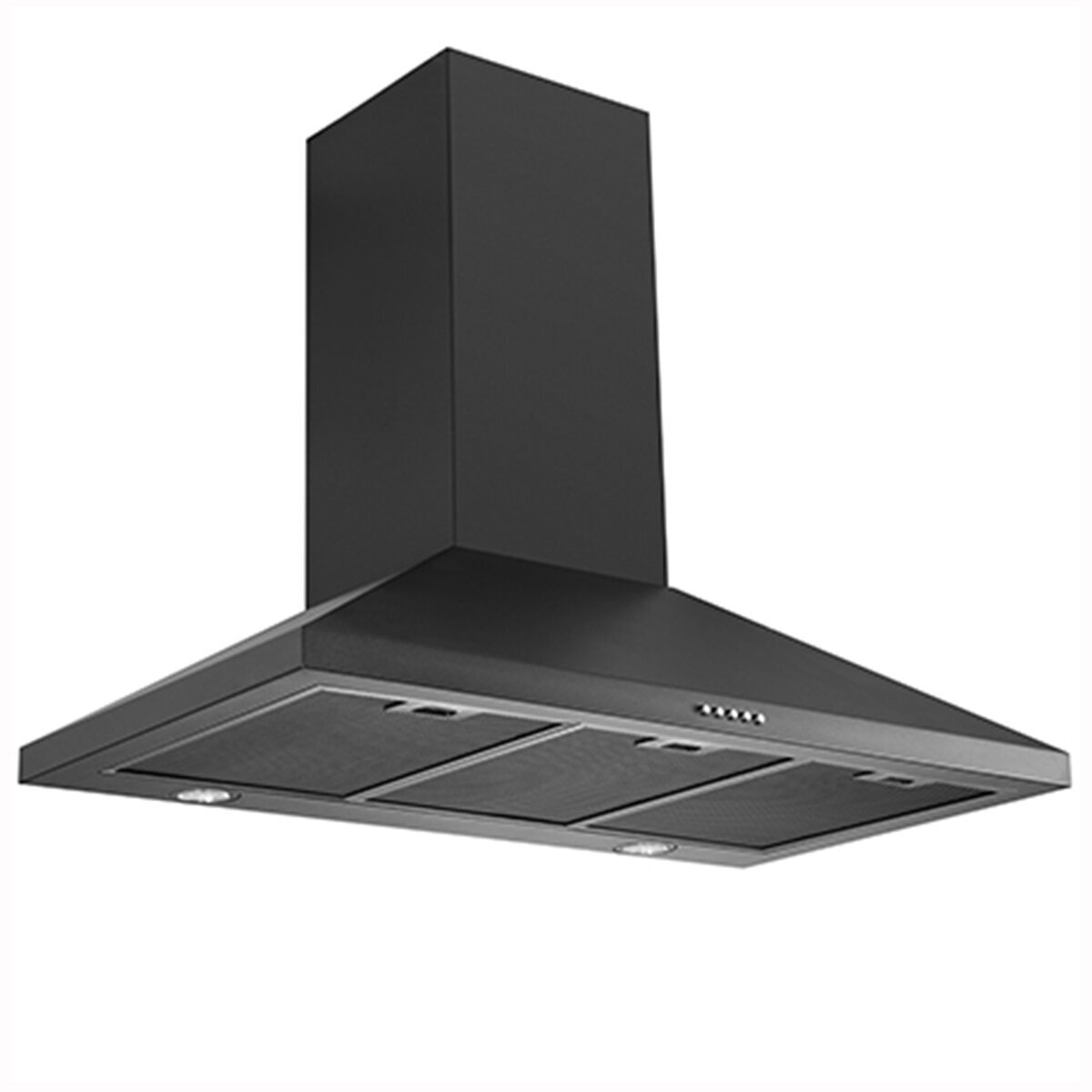 Schweigen 90cm Wallmount Canopy Rangehood Matte Black TRI 900B