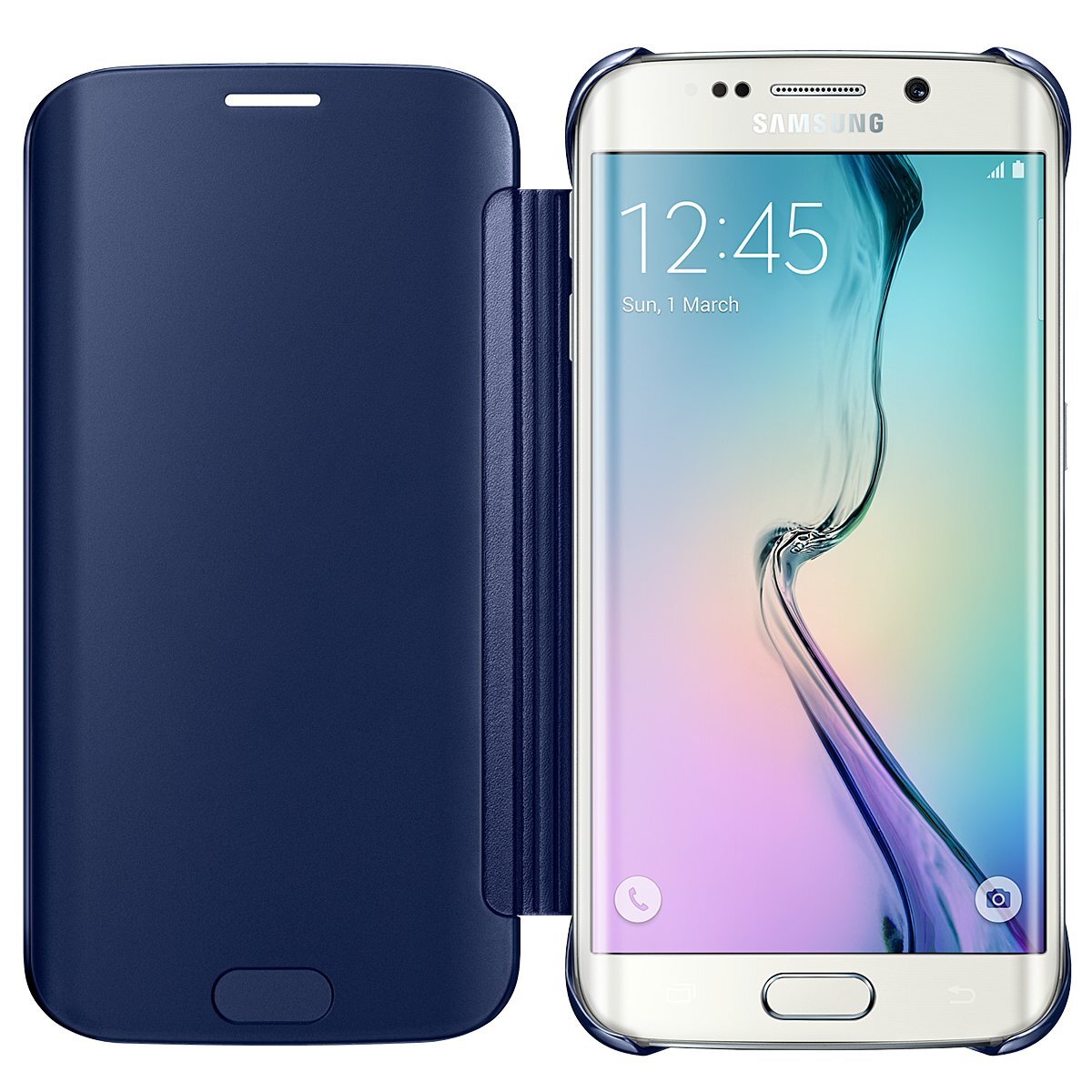 Samsung Galaxy S6 edge Clear View Case - Black EF-ZG925BBEGWW hero image