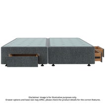 Sealy Spacesaver Super Queen Split Bed Base Front Drawer / No Drawer Charcoal SV-CHAR-SQN-FN hero image